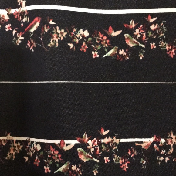 Worthington skirt pencil floral birds petite black - Picture 3 of 7
